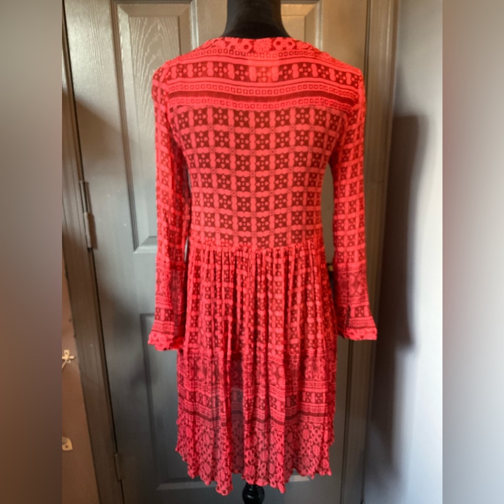 Anthropologie Maeve size 0 Red print dress/tunic - Picture 4 of 7
